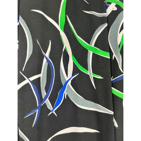 Banana Republic Petite Black Abstract Print Sleeveless Dress PL Y2K - Picture 6 of 9